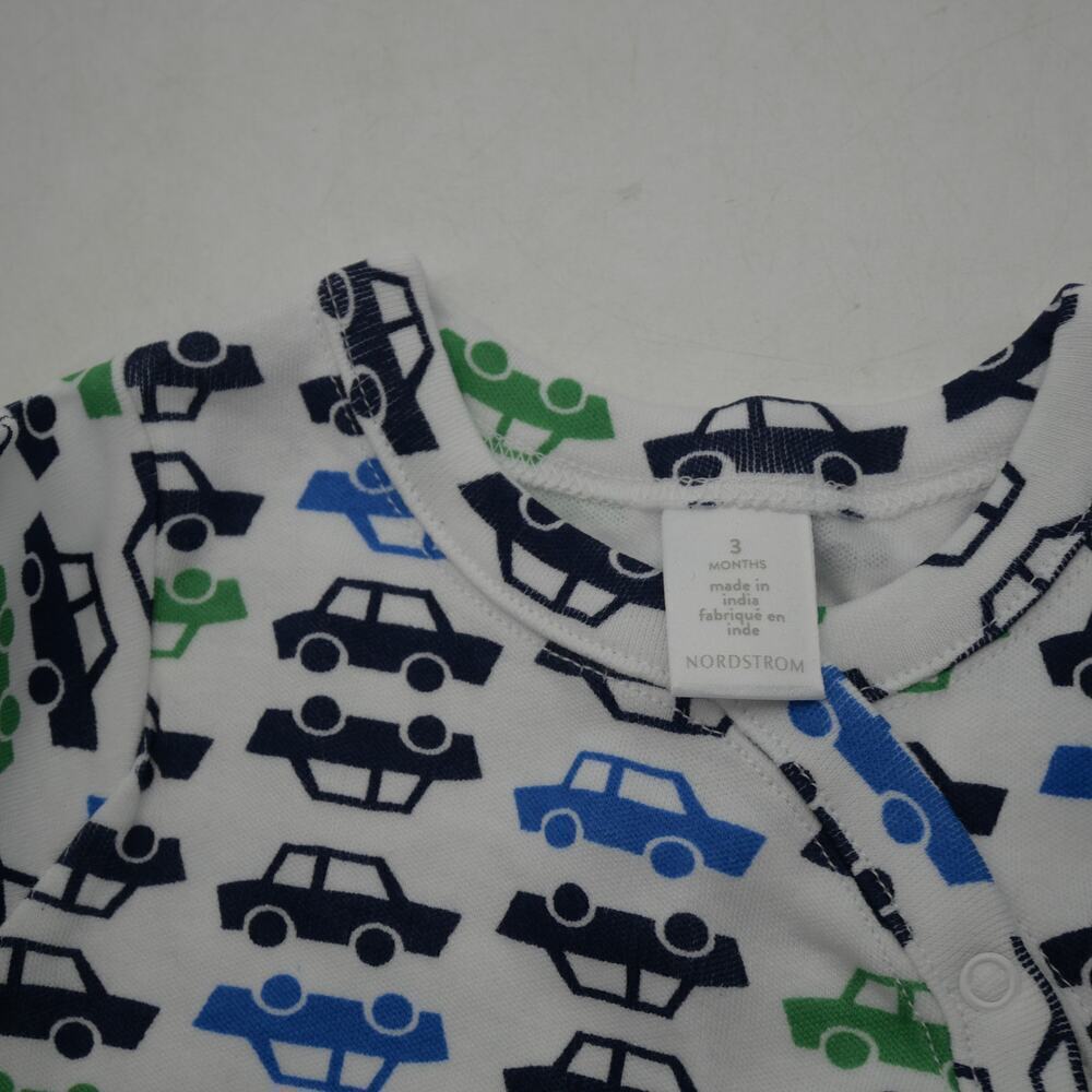 NEW Nordstrom Baby Boy Infant Cars Footie Sleeper 3 Months - Picture 6 of 7